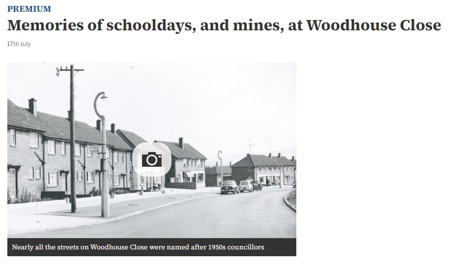 Memories of schooldays, and mines, at Woodhouse Close