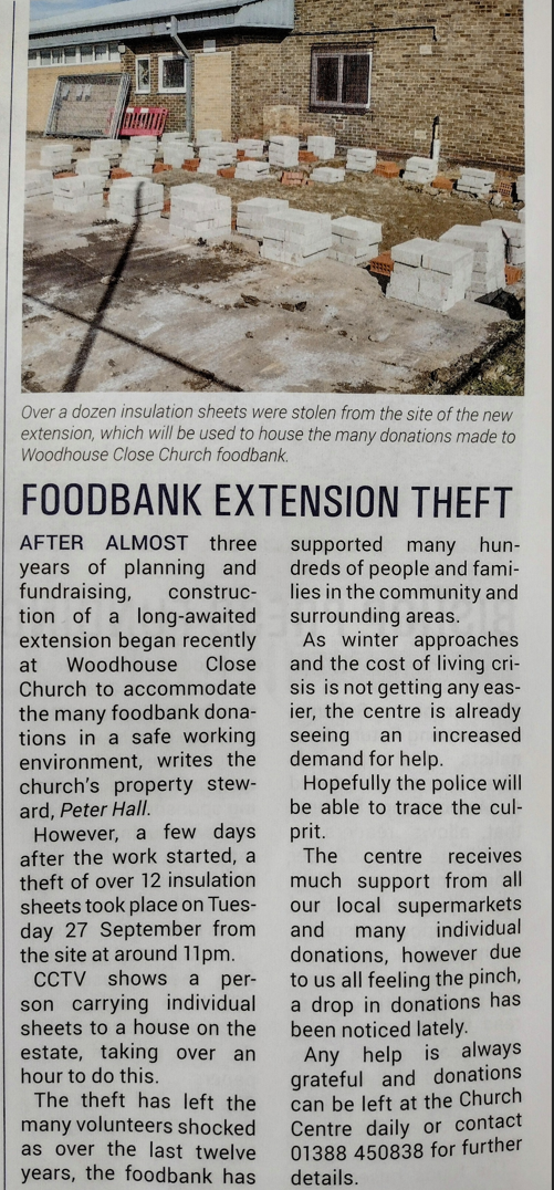Foodbank Extension Theft