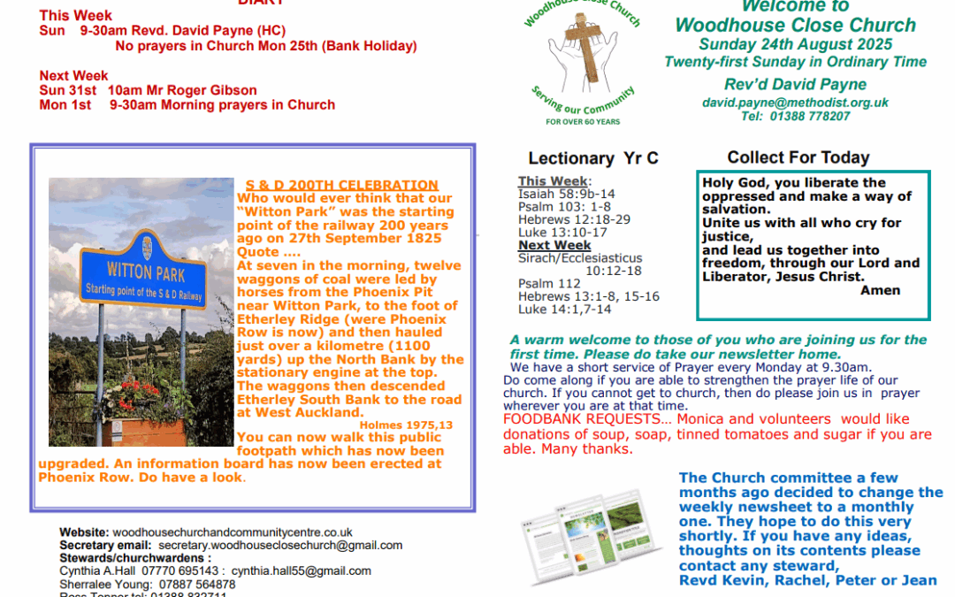 24/08/2025 News Sheet