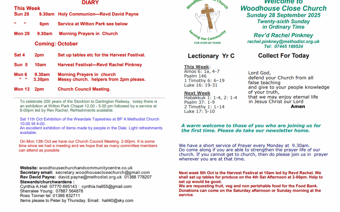News Sheet 28/09/2025